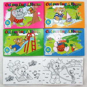 Malbuch -4 fach sortiert- 16 Seiten ca 9 x13 cm