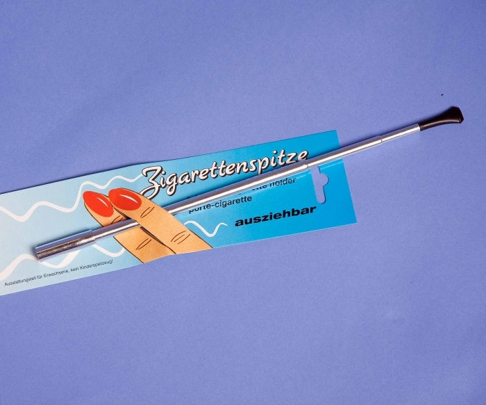 Zigarettenspitze ausziehbar, silber, ca. 45 cm