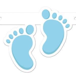 Bannergirlande Fuß blau ca 14,5x11,5 cm