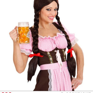 Perücke Gretel Zöpfe braun