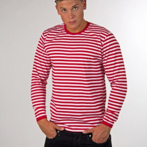 Ringelpulli Langarm rot/weiß Größe: 8 / XL