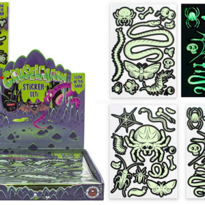 GRUSELALARM Glow in the Dark Sticker 3-fach sortiert - Bogen ca 25x15cm