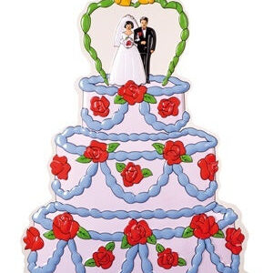 Wanddekoration Hochzeit 75x55 cm schwer entflammbar