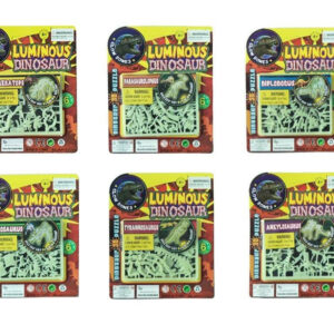 Dinosaurier ,Glow bones, 3D auf Karte ca 17x14 cm
