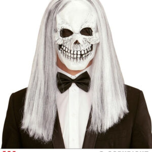 Maske Totenkopfmaske mit Haaren