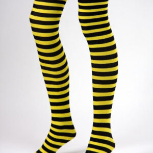 halterlose Strümpfe Biene, gelb/schwarz Größe: Univ.