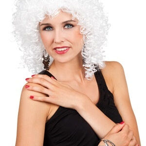 Perücke - Club Lockenfrisur weiß