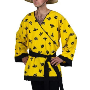 Chinesenbluse mit Gürtel für Damen und Herren Größe: XL