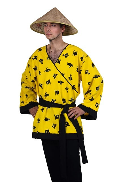 Chinesenbluse mit Gürtel für Damen und Herren Größe: XL