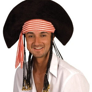 Hut - Piratenhut Dave mit Rastazöpfen