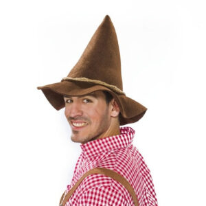 Räuber-/Vagabundenhut, braun, mit Kordel Größe: ca. 59/60