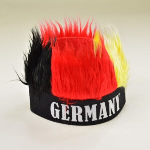 Deutschland Stirnband Mütze schwarz-rot-gold Plüschhaare