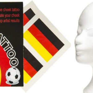 Deutschland Tattoo Flagge 4 Stück an Karte ca 13,5x10cm