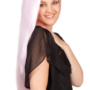 Perücke - Charming Langhaarfrisur hellrosa