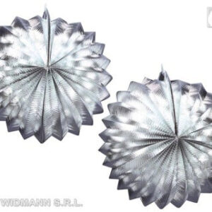 Laterne - Dekolaterne Metallic silber 2 Stück - D=ca 24cm