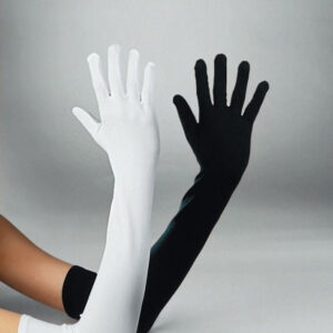 Nylonhandschuhe, ca. 60 cm, weiß