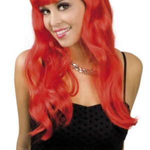 Perücke Party chique rot