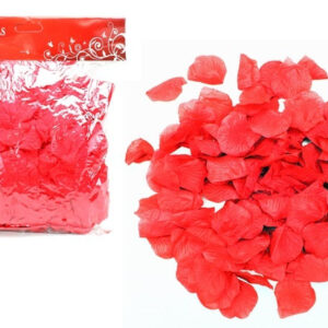 Rosenblätter aus Stoff rot 500 Stück im Beutel ca 27x24cm