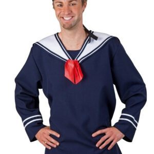 blaues Matrosenhemd und Kragen, für Herren Größe: M