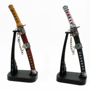 Samurai Schwert Brieföffner m Ständer - in Box ca 16,5x5,5cm