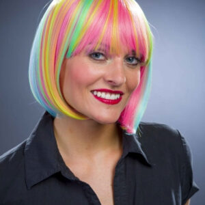 Perücke Rainbow, multicolor