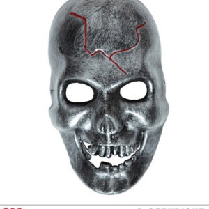 Totenkopfmaske Metalloptik