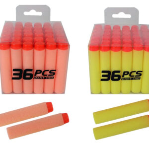 Softair Softpfeile Shooter Munition 2-farbig sort 36 Stück in Box ca 8,5x8,5x7,5cm