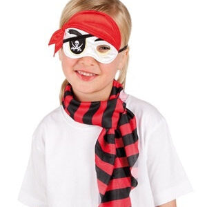 Augenmaske Pirat aus Stoff für Kinder