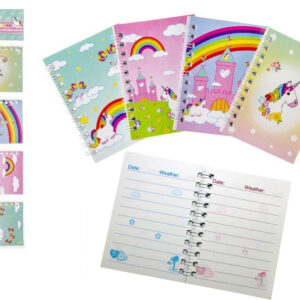 Notizbuch Einhorn ca 40 Blatt 4-fach sortiert ca 10,5x7,5cm liniert