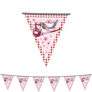 Wimpelkette Storch Mädchen - 10m