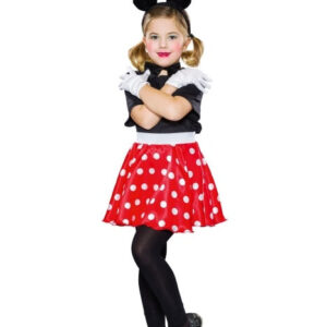 Tellerrock rot mit weißen Punkten Größe: 98/104