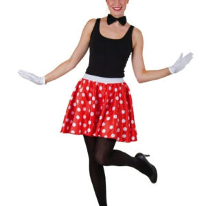 roter Rock mit weißen Punkten Größe: 38/40