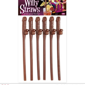 Willy Afro Strohhalm 6er Set - ca 19cm