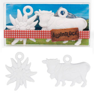 Radierer Radiergummi Alpenglück - Schachtel ca 8,5x4,5x0,5cm Preis für 2 Radiergummis !!