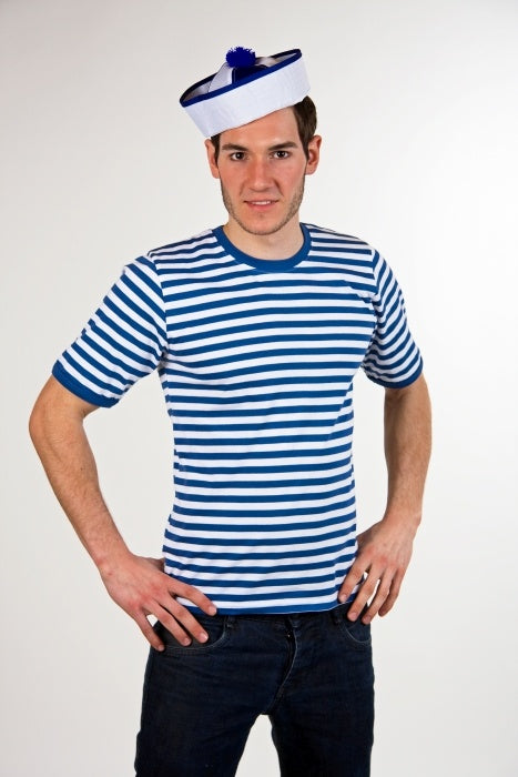 Ringelpulli Kurzarm blau/weiß Größe: 5 / S