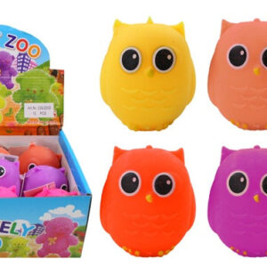 Eule mit Licht farbig sortiert ca 7 x 6,5 x 5,5 cm