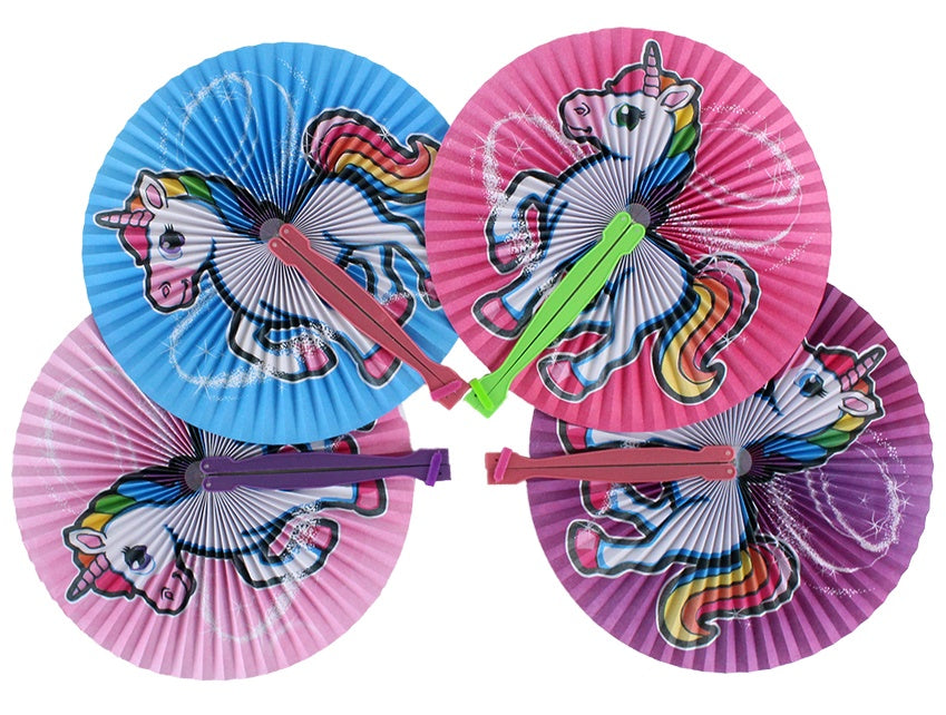 Fächer Einhorn Design 4-farbig sortiert ca 25x23cm