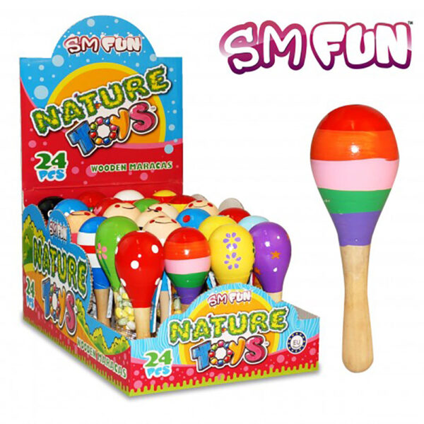 SM Fun Nature Toys Wooden Maracas 24 Stück im Karton