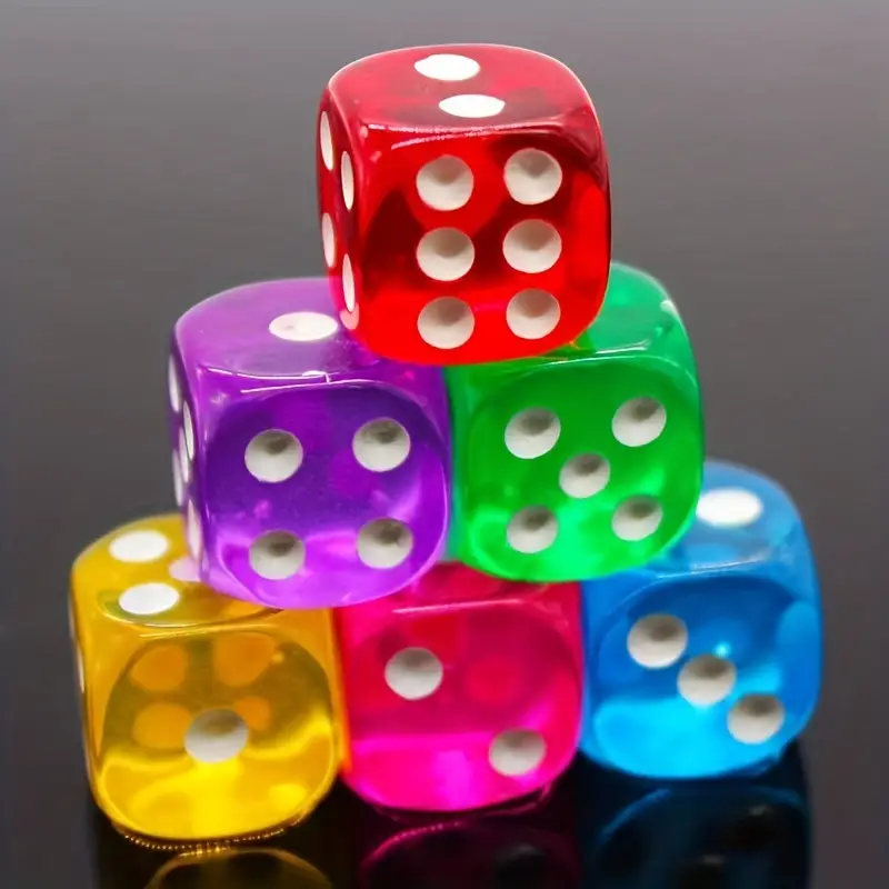 10 Stück Transparente Spielwürfel in verschiedenen Farben – Bild 3
