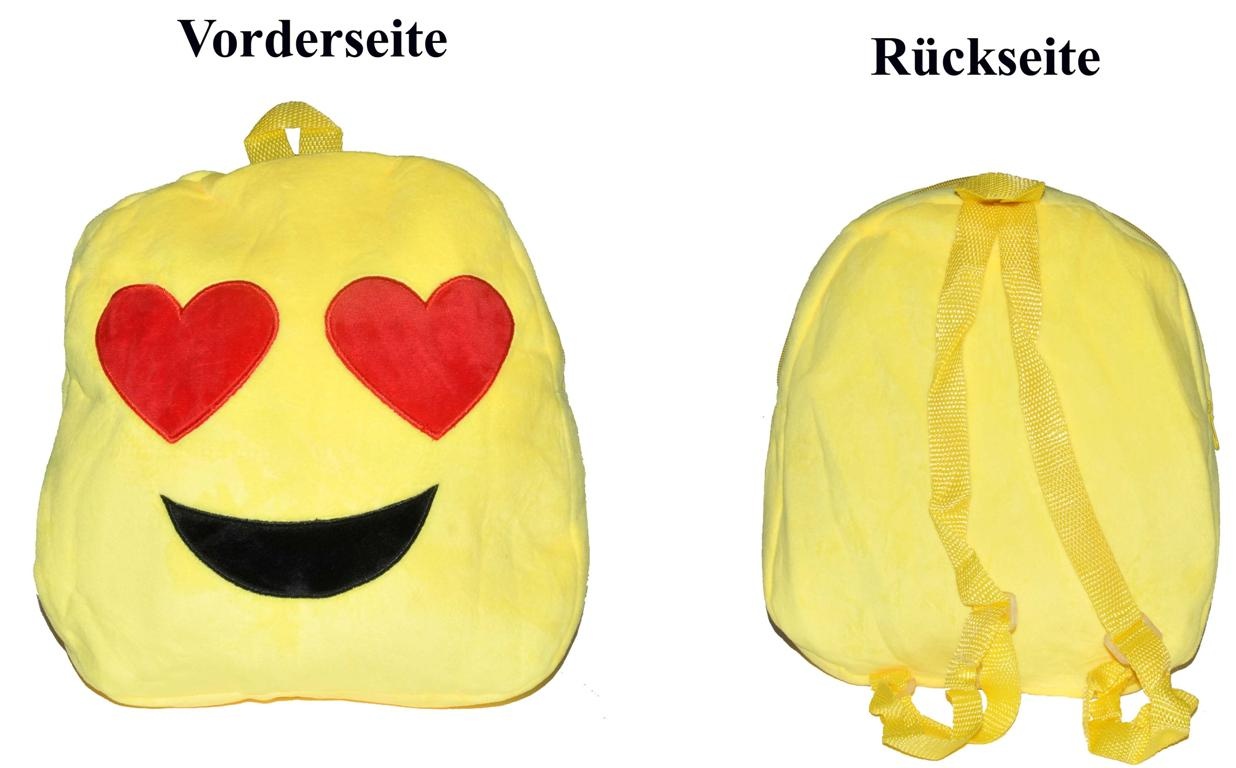 Rucksack Lachgesicht 5 fach sortiert - ca 30x27x6cm