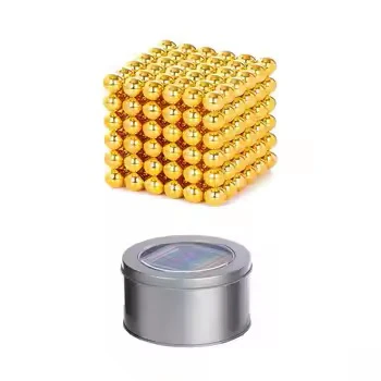 216 Mini Magnetkugeln Gold Grösse 4.9mm – Bild 3